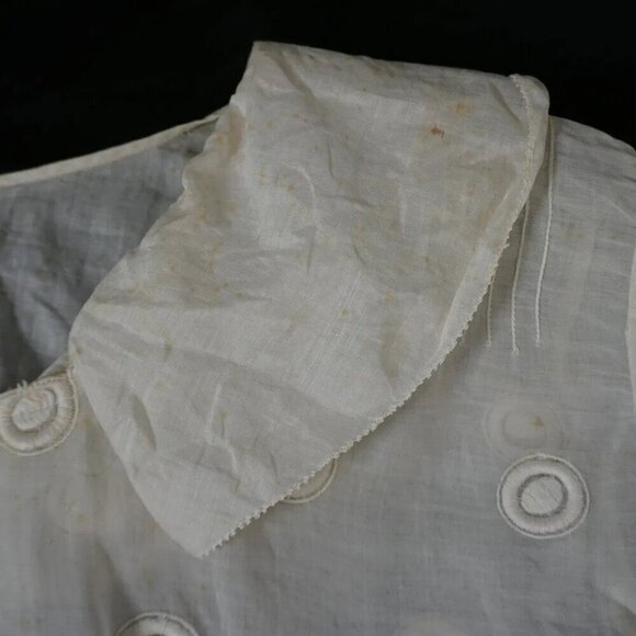 Vintage Edwardian Embroidered Sheer Lace Two-Piece Set – XS/S - Picture 9 of 16